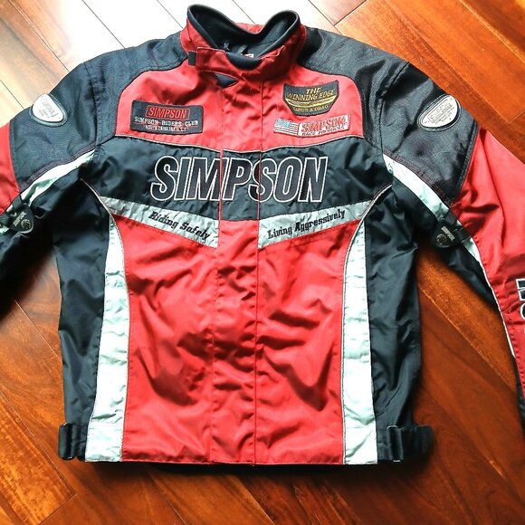 SIMPSON Leather Motorcycle Racing Jacket - Picture 1 of 14